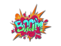 Sticker Go Boom (Glitter)
